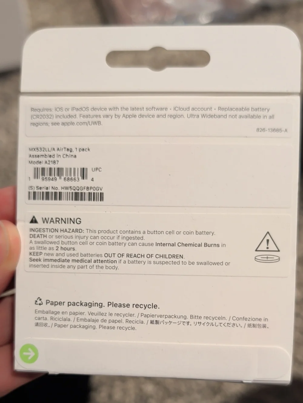 Apple genuine airtag